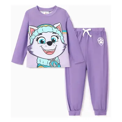 PAW Patrol Toddler Boy/Girl 2-Piece Chase/Marshall/Skye/Rubble/Everest Cartoon Print Top and Pan