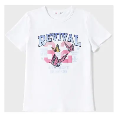 Mommy and Me Cotton Butterfly Print Revival Graphic Tee