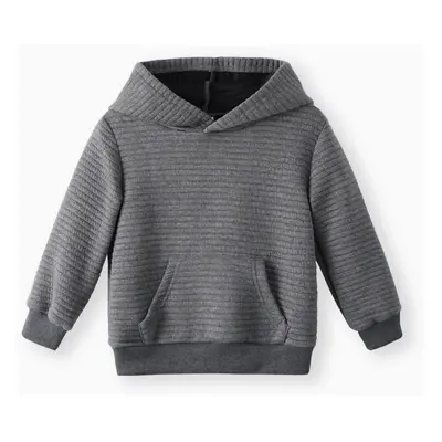 Toddler Boy/Girl Solid Color Textured Hoodie Sweatshirt