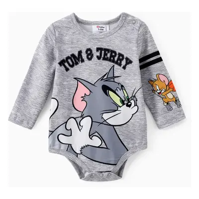 Tom and Jerry Baby Boy Character Print Long-sleeve Bodysuit