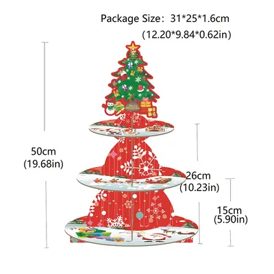 Christmas party multi-layer cake stand, party decoration dessert snack decoration cake stand