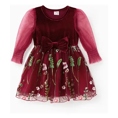 Scarlet Matching Family Outfits Plaid Shirt or Embroidered Tulle Dress