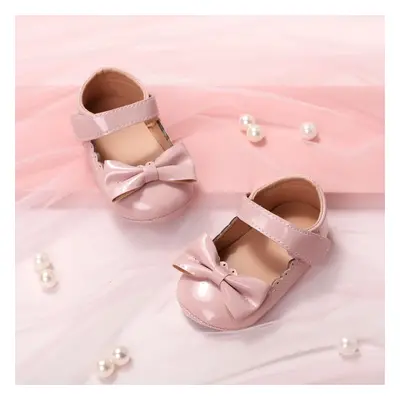 Baby Girl Sweet Bow Decor Velcro Prewalker Shoes