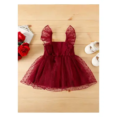 Singer Baby Girl Ruffled Mesh Dress