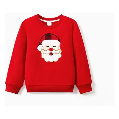 Christmas Tops Family Matching Santa Claus Long Sleeves Red Sweatshirt/Romper