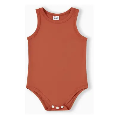 Comfortable Baby Cotton Bodysuit with 95% Modal and 5% Spandex, Unisex, Solid Color