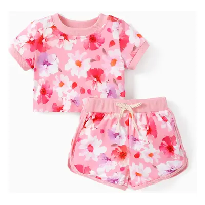 Sweet 2PCS Baby Girl Set with 3D Big Flower Pattern