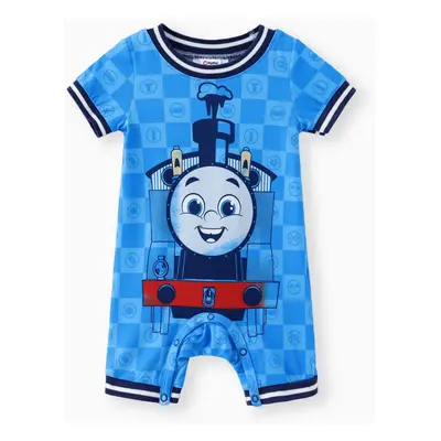 Thomas and Friends Baby Boys 1pc Character Checkboard/Tie-dyed Print Short-sleeve Onesie