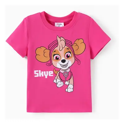 PAW Patrol Toddler Girl/Boy 94% Skye Chase Rubble Marshall Cotton Short-sleeve Tee