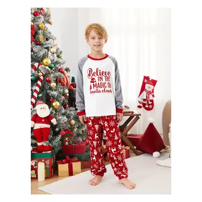 Christmas Family Believe in the Magic of Santa Claus Pajamas Sets with Drawstring and String ( F