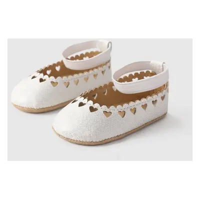 Baby Girl Sweet Heart-shaped Hollow-out Prewalker Shoes