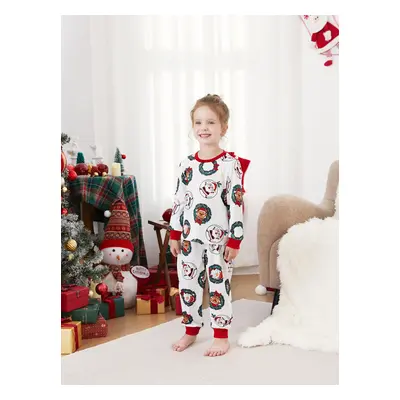 Christmas Pajamas Family Matching Santa & Reindeer Wreath Pajamas Sets