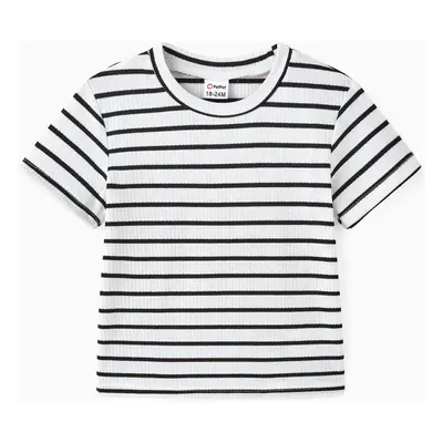 Toddler Girl Sweet Stripe Short-sleeve Tee