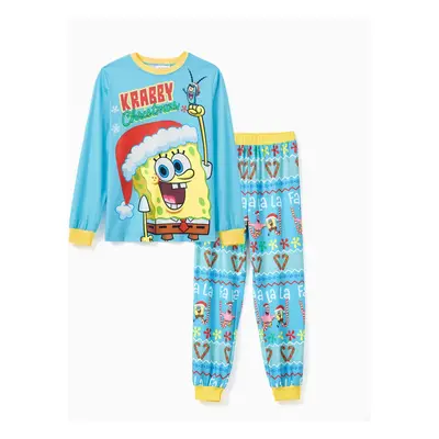 SpongeBob SquarePants Family matching Christmas Print Pajamas Set(Flame Resistant)