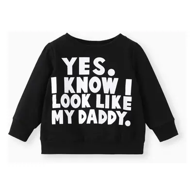 Baby Boy/Girl Letter Print Long-sleeve Pullover Sweatshirt