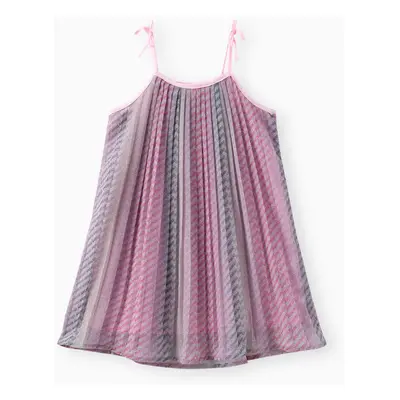 Sweet Hanging Strap Cotton Girl Dress - pcs