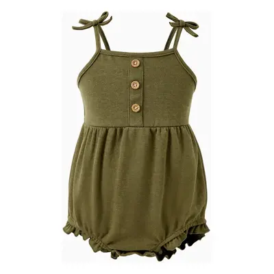 Mommy and Me Army Green Cross Halter Body-con Sleeveless Dress