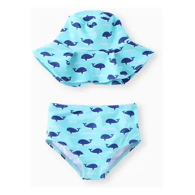 Childlike Marine Swimsuit Boy 2pcs Polyester Spandex