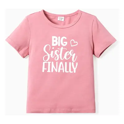 Family Matching Celebrate New Member Cotton Short Sleeves Top