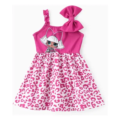 L.O.L. SURPRISE! Toddler/Kid Girls 1pc Leopard Print Bowknot Shoulder Strap Dress