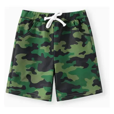 Naia Toddler/Kid Boy Letter/Camouflage Print Elasticized Shorts