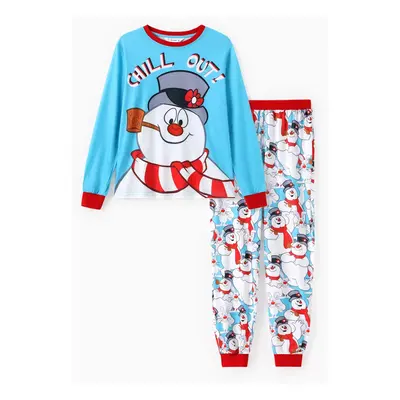 Frosty The Snowman Family Matching Christmas Snowman Pattern Pajama Set