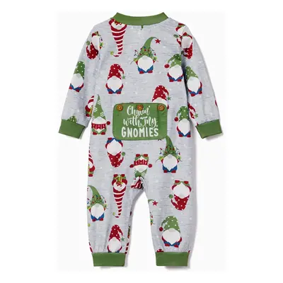 Christmas Family Matching Gnome All-over Print Long-sleeve Romper Pajamas Sets