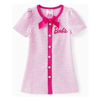 Barbie Dress Mommy & Me Girls Tweed Bowknot Matching