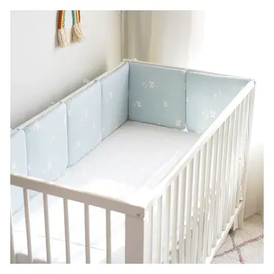 1-piece 100% Cotton Newborn Baby Bed Guardrail Bed Fence Baby Anti-collision Printing Pattern Re