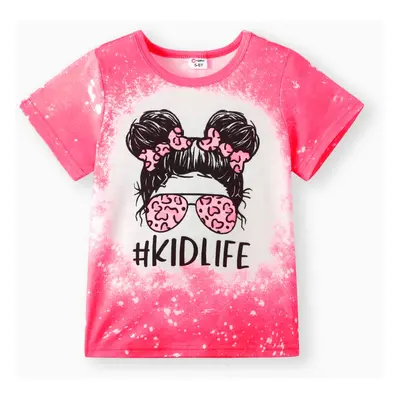 Kid Girl Figure Print Short-sleeve Tee