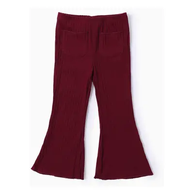 Toddler Girl Basic Solid Ribbed Pants