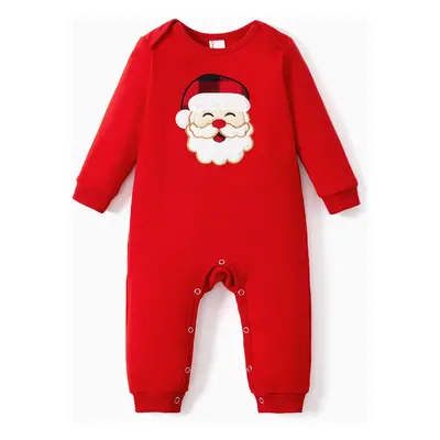 Christmas Tops Family Matching Santa Claus Long Sleeves Red Sweatshirt/Romper