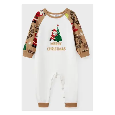 Christmas Family Matching Pixel Art Style Raglan Sleeves Graphic Pajamas Sets with Drawstring an