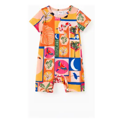 Family Matching Allover Tropical Printed Vacation Pajamas