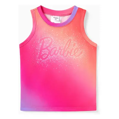 Barbie 1pc Toddler/Kids Girls Sporty Rainbow Alphabet Tank top/t-shirt/pants