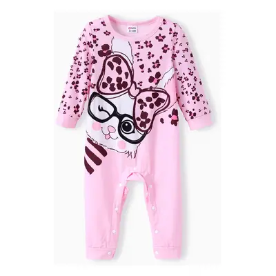 Baby Girl Rabbit Print Jumpsuit