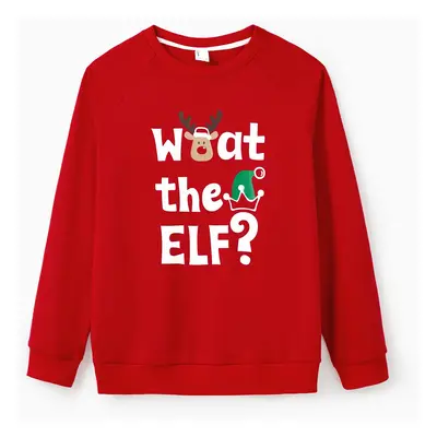 Christmas Tops Family Matching Glow in the Dark ELF Theme Long Sleeves Sweatshirt