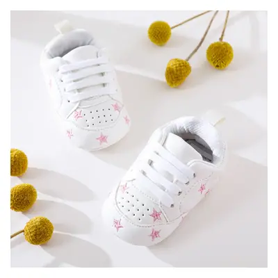 Baby / Toddler Valentine Pretty Stars Embroidery Solid Prewalker Shoes (Various colors)