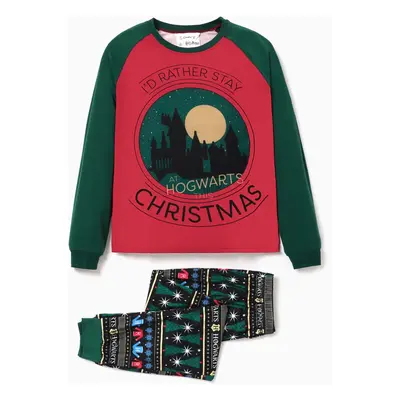 Harry Potter Pajamas - Family Christmas PJs Sets (Green Raglan Sleeve)