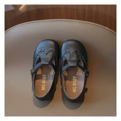 Toddler/Kid Girl Casual Style Solid Color Buckle Leather Shoes