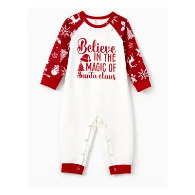 Christmas Family Believe in the Magic of Santa Claus Pajamas Sets with Drawstring and String ( F