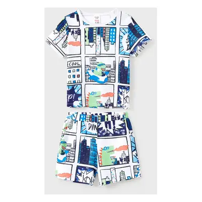 Family Matching Pajamas Sets Comic Dinosaurs Pajamas with Pockets