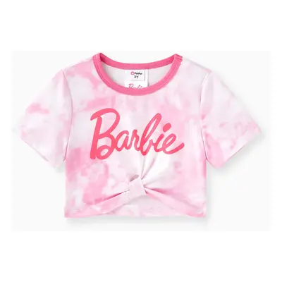 Barbie 1pc Toddler/Kids Girls Alphabet Print Short-sleeve T-Shirt