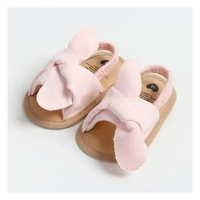 Baby/Toddler Girl Solid Color Elastic Band Leather Pre-Walker Shoes