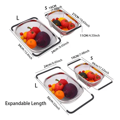 Stainless Steel Fruit and Vegetable Washing and Filtering Basket