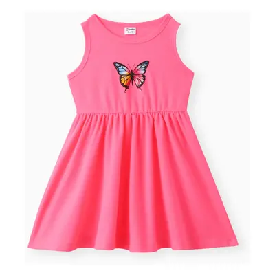 Toddler Girl Butterfly Print Tank Dress