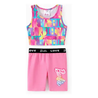 Barbie 2pcs Sporty Sets for Toddler/Kid Girls with Letter Pattern