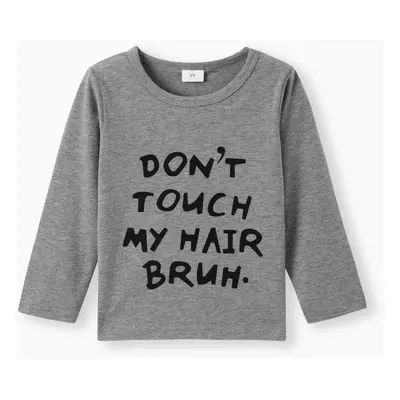 Toddler Boy Casual Letter Print Long-sleeve Tee