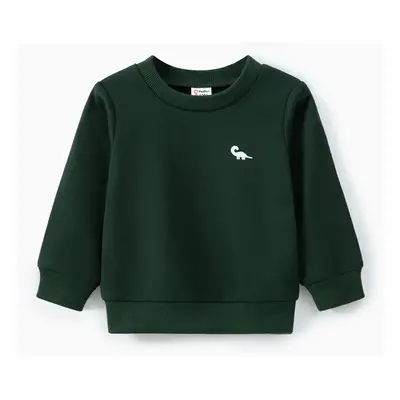 Baby Boy Animal Pattern Dinosaur Embroidery Long Sleeves Sweatshirt