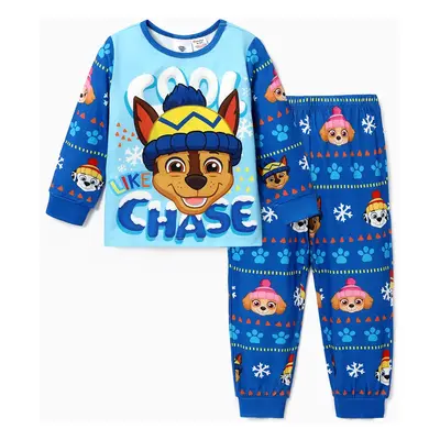 PAW Patrol 2pcs Toddler Girl/Boy Skye Chase Long-sleeve Pajamas Sets (Flame Resistant)